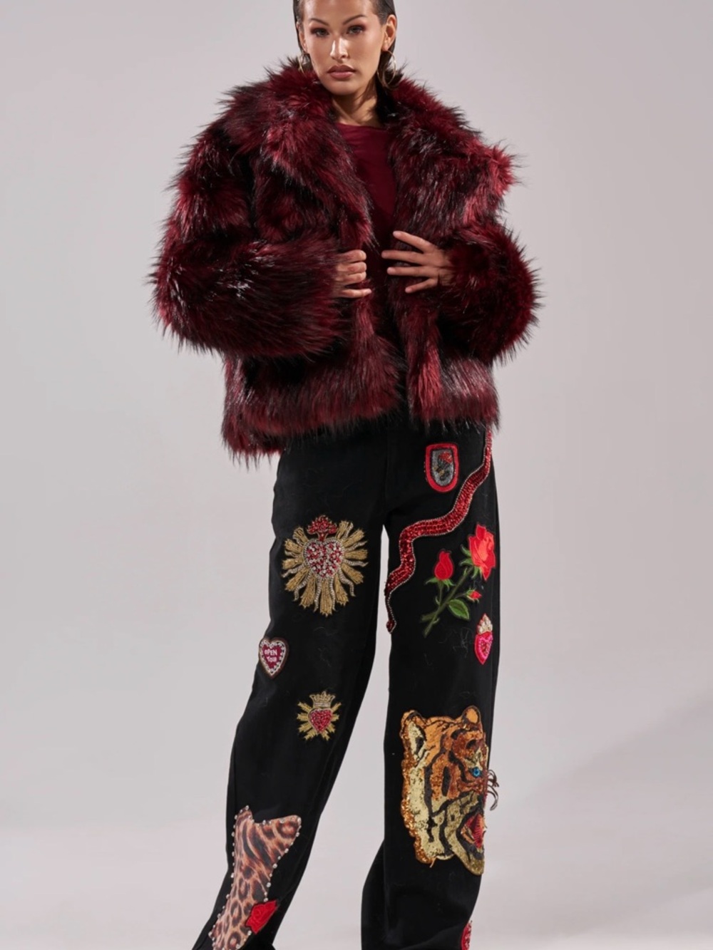 AKIRA MICHIGAN AVE FAUX FUR Size L/XL - Picture 2 of 5